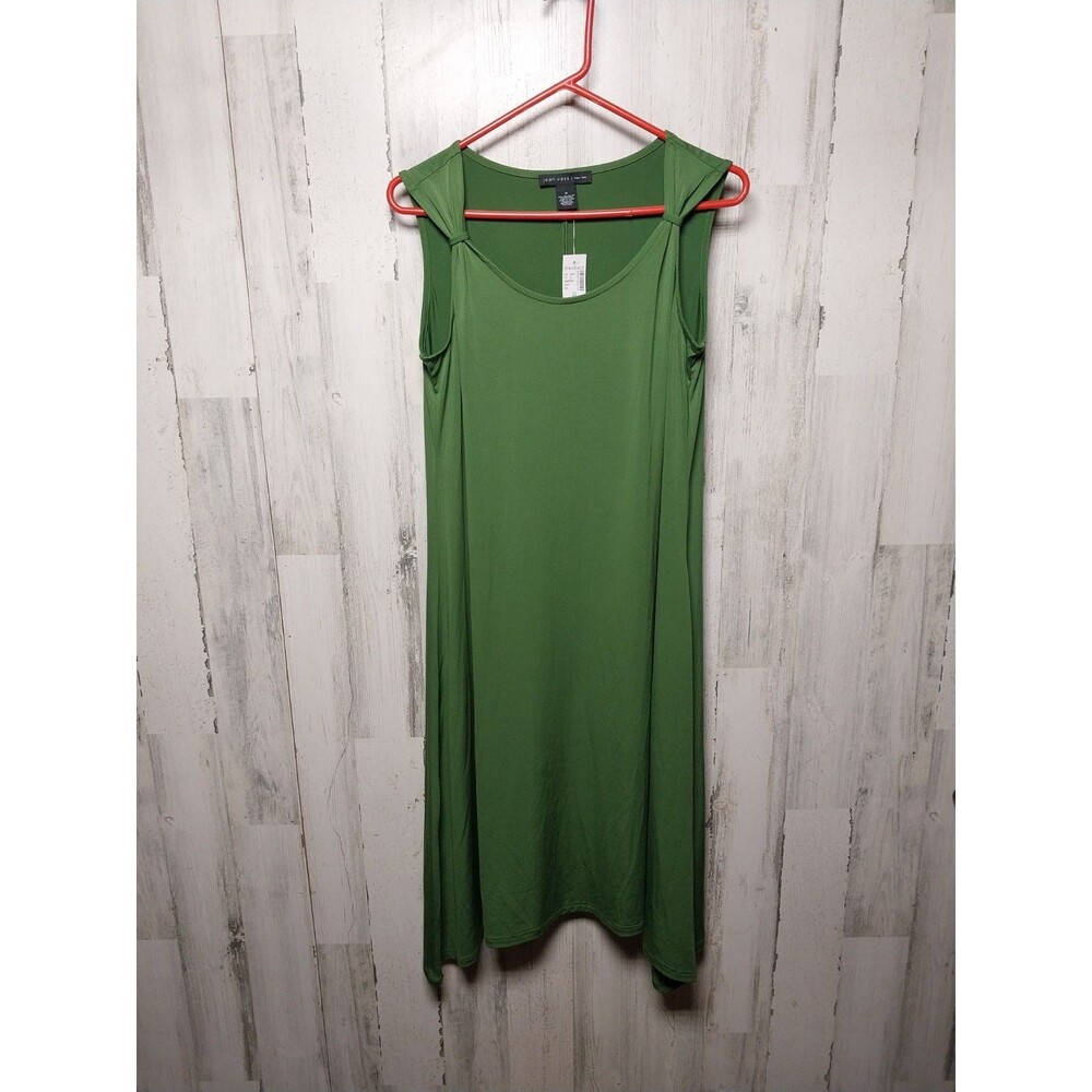 Joan Vass New York Sleeveless Knit Jersey Size Medium Green